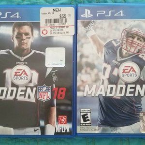 PS4 Madden NFL 17 and 18 Gronk and Brady Games